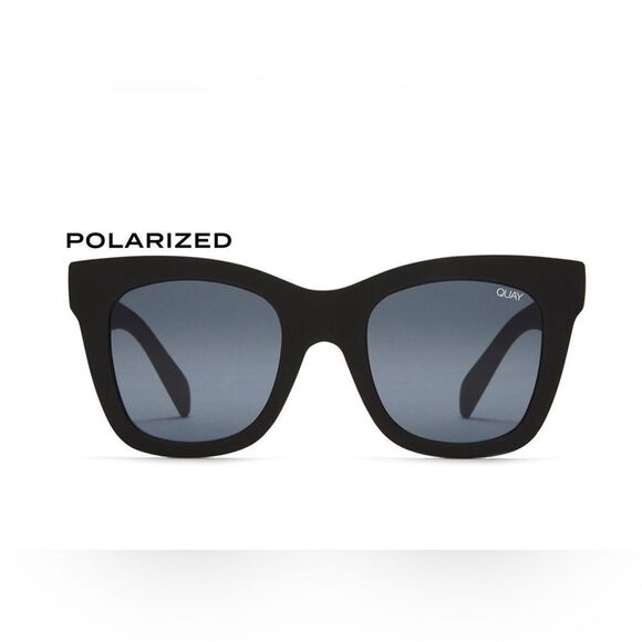 NWT Quay  AFTER HOURS Sunglasses Matte Black/Smoke Polarized 125 - Picture 1 of 8